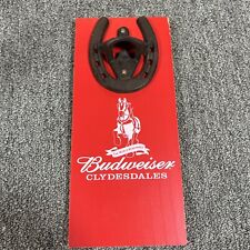 Budweiser Clydesdales wall mount horse shoe bottle opener Plaque picture