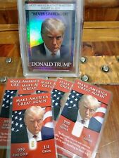 MAGA Donald Trump Official Mugshot Trading Card, 5x Silver Bar 1x Gold Bar Cards picture