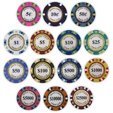 Monte Carlo Poker Chips - SAMPLE PACK Set - 15 Denominations - 14 Gram NEW picture