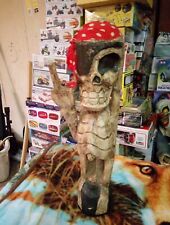 Hand Carved Wooden Pirate Skeleton  picture