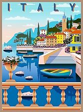 Amalfi Coast Italy Retro Travel Home Wall Decor Collectible Poster Print picture