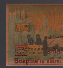 SOAPINE TRADE CARD, ARCTIC SCENE with BOX as DOGSLED, in the BOOK, PG 10 ~ A1106 picture