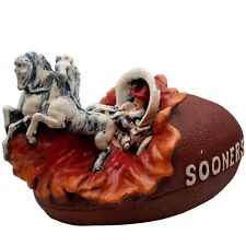 Oklahoma Football Sculpture Vintage OOAK Statue Sports Horse OK Unusual Oddity picture
