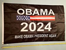 BARACK OBAMA FLAG  USA SELLER* Make Obama President 2024 USA Sign 3x5' picture