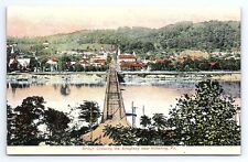 Postcard Bridge Crossing Allegheny River Near Kittanning Pennsylvania c.1910s picture