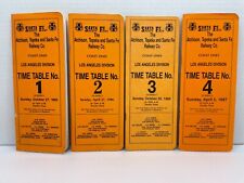 Vtg Sante Fe Railways Employees Exclusive Time Table Los Angeles Coast Line 1-4 picture