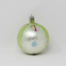 Large Vintage Mercury Glass Christmas Ornament ~ Hand Painted ~ Shabby Chic ~ 3