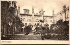 1900s St. Augustine, FL Postcard ALCAZAR COURT HOTEL Rustic Bridge / Albertype picture