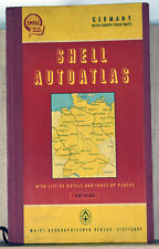 1956 Road Maps Book Shell Auto Atlas Hotels Places Germany Europe Town Plans picture