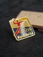 Vtg 1992 Kodak Film Olympic Sponsor Enamel Hat Lapel Pin picture