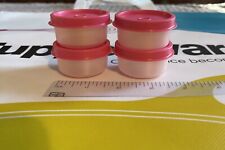New  Set Of 4 Tupperware Smidgets White/Pink   1 Oz  picture