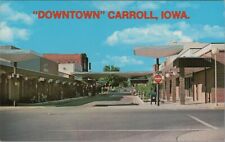 Downtown Carroll Iowa Beautiful Street Carroll Iowa Chrome Vintage Post Card picture
