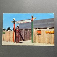 Vintage 1960s Chippewa Totem Village St. Ignace MI Real Photo RPPC Postcard 3510 picture