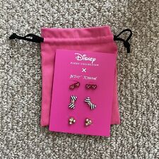 NEW Disney Parks Betsy Johnson Minnie Mouse Bow Earrings 3 Pack picture