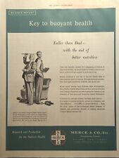Merck & Co. Better Nutrition Vitamins Rahway NJ Vintage Print Ad 1952 picture