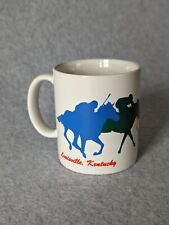 Vintage Louisville Kentucky Derby Museum Coffee Cup Jockey Horse Race Souvenir picture