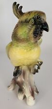 Antique Colorful Cockatoo Parrot Life Like Lg Figurine Porcelain Ceramic Statue picture