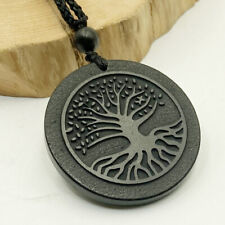 SHUNGITE Tree of Life Engraved PendantEMF &amp; 5G Protection picture