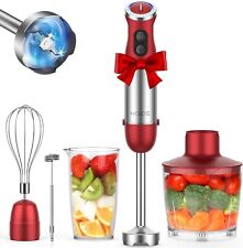 KOIOS 5-in-1 1000W Hand Immersion Blender 12 Speed Handheld Blender BPA-Free Red picture