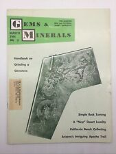 1964 March Gems & Minerals Magazine Grinding Rock Turning Desert CA AZ Apache picture