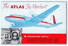 The Atlas Sky Merchant DC-4 Postcard Airplane Streamlined Display c1950's picture