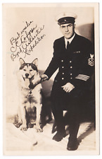 Byrd Antarctica Expedition Charles Lofgren & Dog 