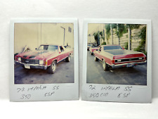 CCA 2 Photograph 1980's Polaroid Artistic 1972 Chevy Chevrolet Impala SS 350 55P picture