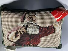 1996 Coca-Cola | Santa Drinking Cola | Christmas Tapestry Weighted Pillow Decor picture