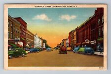 Rome NY-New York, Dominick Street Looking East, Antique, Vintage c1948 Postcard picture