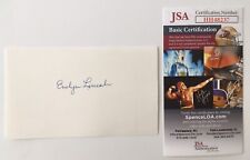 Evelyn Lincoln Signed Autographed 3x5 Card JSA Certified John Kennedy Secretary picture