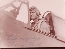 Harry E. Hill- Signed Vintage Photograph (WWII Navy Ace Pilot) picture