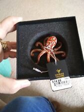 Octopus Glass Ornament By Dynasty Gallery New In Original Box Hand Made picture