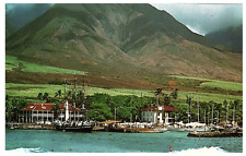 Panoramic View Lahaina, Maui Harbor Pioneer Inn & Carthaginian Postcard picture