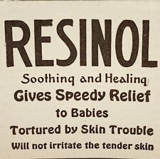 1921 Resinol Infant Health Care Skin Advertisement Medical Ephemera 2.25 x 2.25