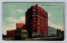 Utica NY-New York, Mann Building, Antique Vintage Souvenir Postcard picture