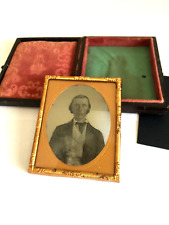 GENUINE UNION 1850's DAGUERREOTYPE PHOTO WOOD GLASS METAL 2x2.5 INCHES #1 picture
