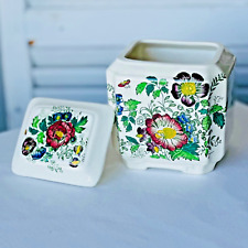 VINTAGE MASONS IRONSTONE  TEA CADDY for Rosemary Shelton, England c. 1960s picture