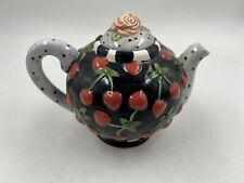 Pre-Owned Ceramic 7in Cherry Teapot DD02B21008 picture