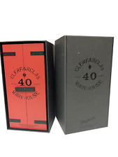 Glenfarclas 40 YEAR OLD VERY RARE Whisky Scotch Empty Bottle w/ Wood Display Cs picture