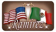 Mexican USA Unity Flags Decal Bumper Sticker 3