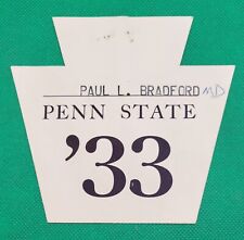 Vintage 1933 Penn State College Student Place Card Name Tag PSU Keystone (E1) picture