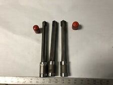 MACHINIST MILL LATHE Lot of 3 Large  Carbide Tip Machinist Drills StgCst picture