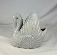Vintage Gonder Pottery Ceramic Lilac/Pink Swan Planter Vase E-44 USA  picture