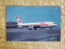MEA-MIDDLE EAST AIRLINES BOEING 720-023B AT PARIS.VTG AIRCRAFT POSTCARD*P44 picture