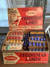 VINTAGE NOMA LITES OLD STORE DISPLAY CHRISTMAS LAMPS C9 1/2 Swirl.. 187 bulbs picture