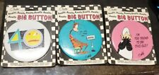 Two Vintage 1994 Opus n' Bill Pinback Really Big Buttons & 40 Carlton Cards New picture
