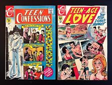 TEEN CONFESSIONS #60 + TEEN-AGE LOVE #69 Romance Comic Lot Charlton Comics 1970 picture