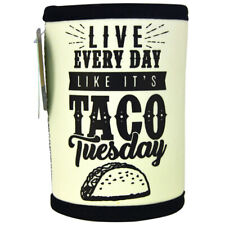 Glow-in-the-Dark Neoprene Insulated Can Cooler, Non-Skid Bottom - Taco Tuesday picture