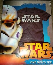STAR WARS Logo Gray Men's T-Shirt Licensed Fifth Sun 50/50 LARGE Brand NEW picture