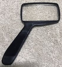 Vintage BAUSCH & LOMB Rectangular Handheld Magnifying Glass Black Handle picture
